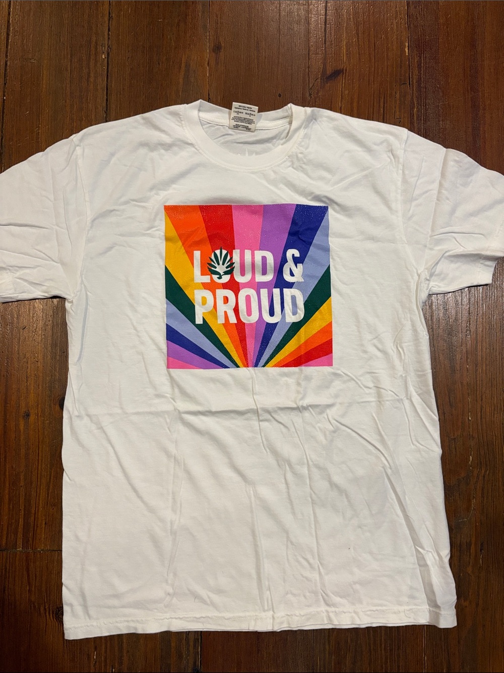 Loud & Proud Rainbow Graphic Tee - White